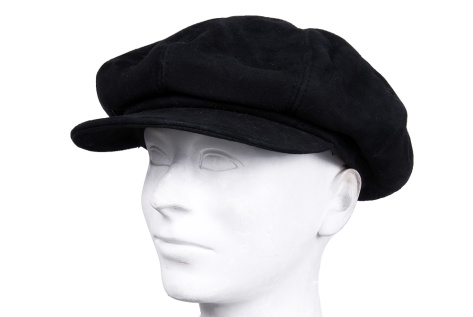 kožený dámský baret