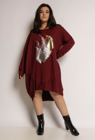 Šaty oversize s dlouhým rukávem