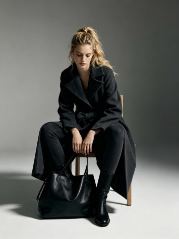 Dlouhý kabát na 1 knoflík