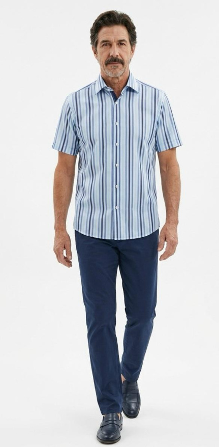 detail Pánská košile SLIM FIT kr. rukáv