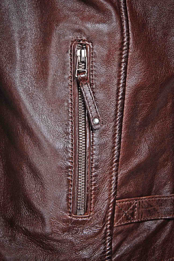 detail Pánská kožená bunda, VĚTŠÍ VELIKOST