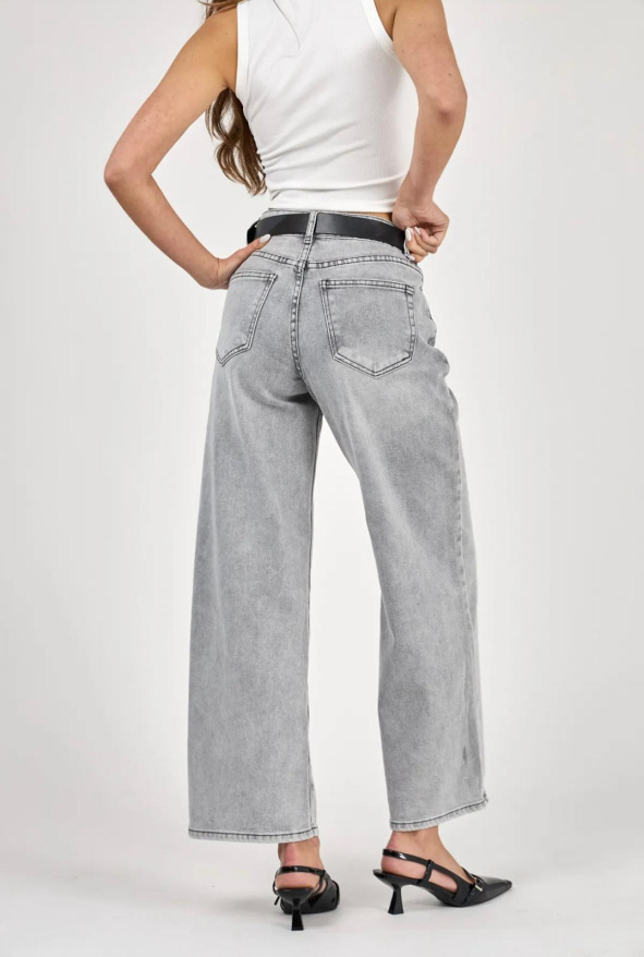 detail Dámské CULOTTE džíny s opaskem
